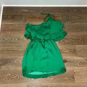 Emerald Green Halter Mini Dress